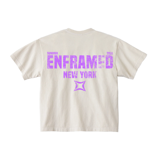 ENFRAMED NEW YORK TEE - Creme