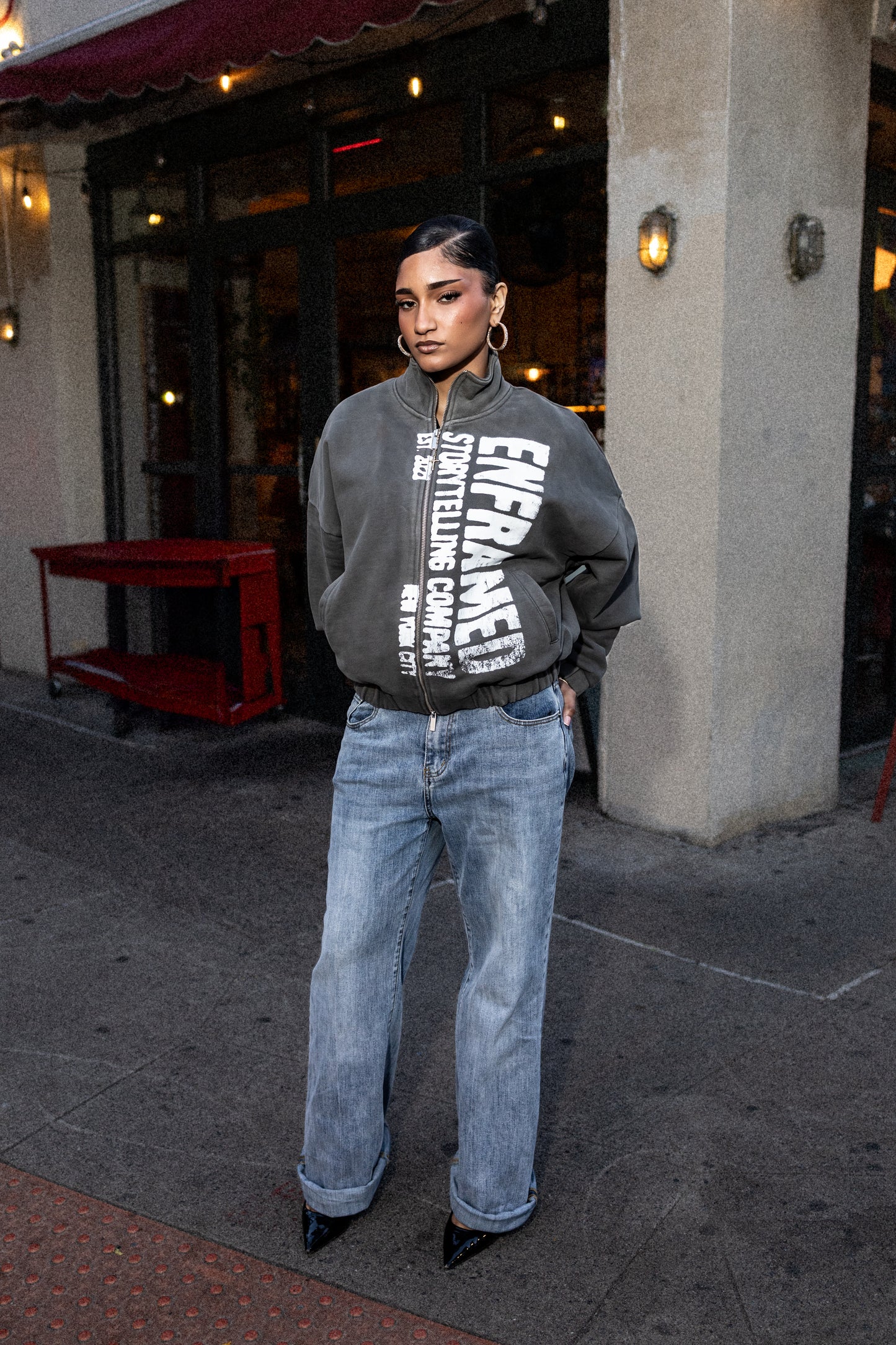 Company Bomber Jacket in Grey