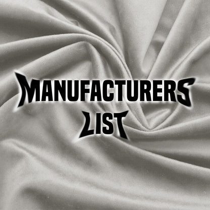 Manufacturers List